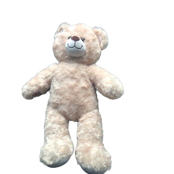 Build A Bear Cream Curly Fur Teddy Plush Stuffed‎ Bear 19 Inches - Picture 1 of 15